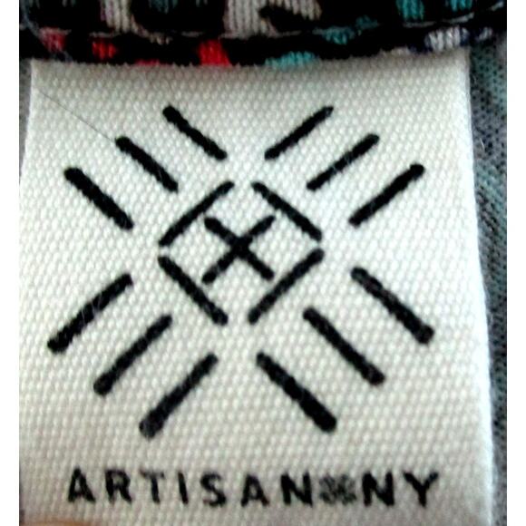 Artisan NY Women's Short Sleeve Blue & White Print Stretch Shirt Size Medium - Picture 8 of 9